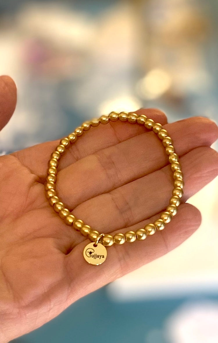 Matte Gold Hematite Bracelet