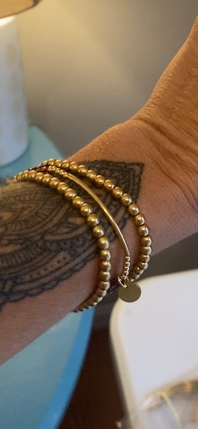 Matte Gold Hematite Bracelet