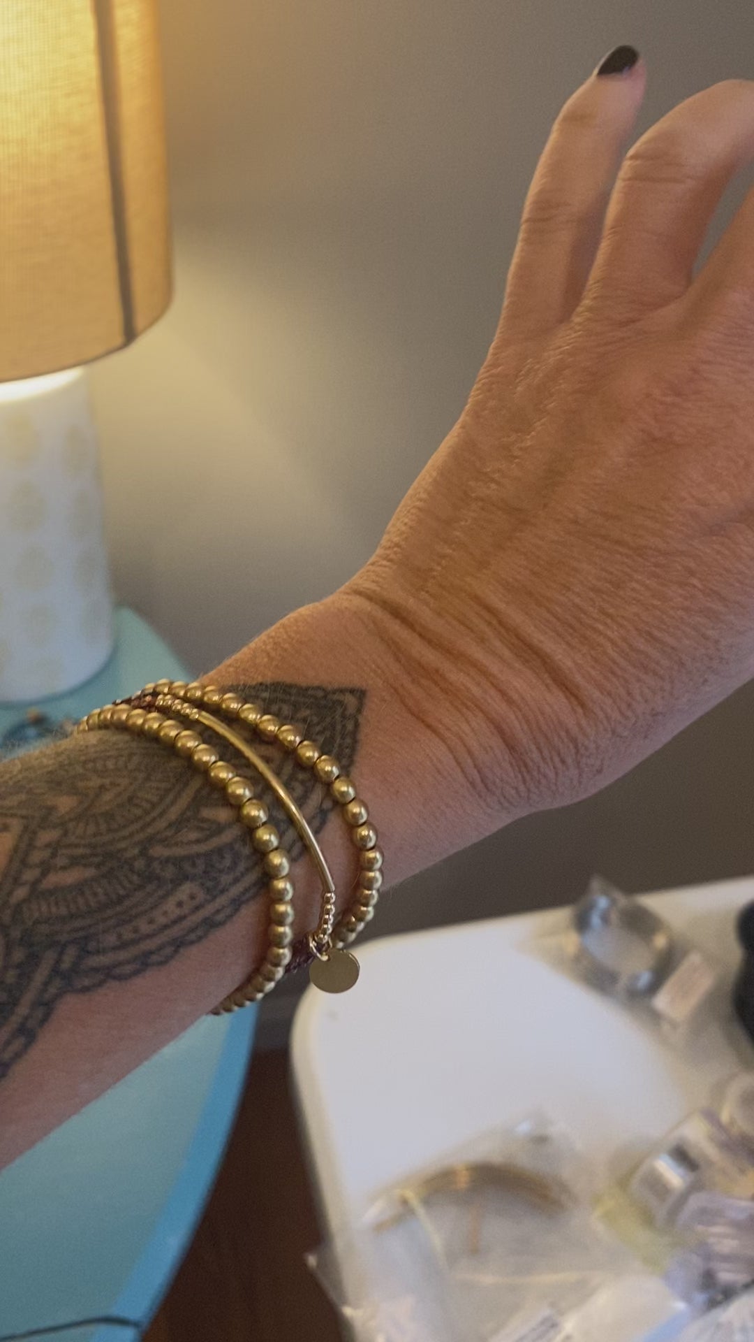 Matte Gold Hematite Bracelet