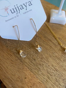 Rainbow Moonstone Drop Earrings