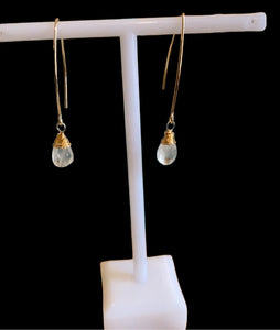 Rainbow Moonstone Drop Earrings